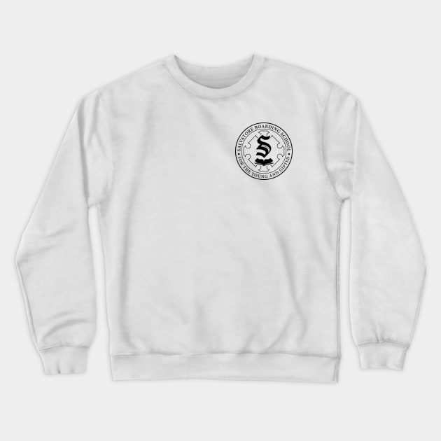 Salvatore Boarding School Crest Crewneck Sweatshirt by BadCatDesigns